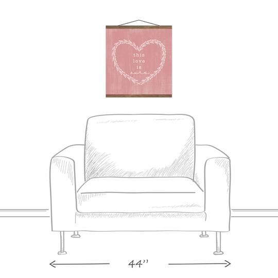 This Love is Ours Teak Hanging Canvas